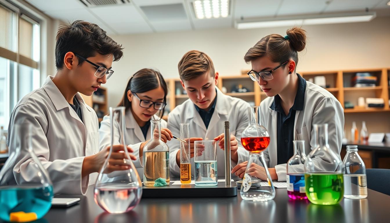 Student developing practical and academic skills