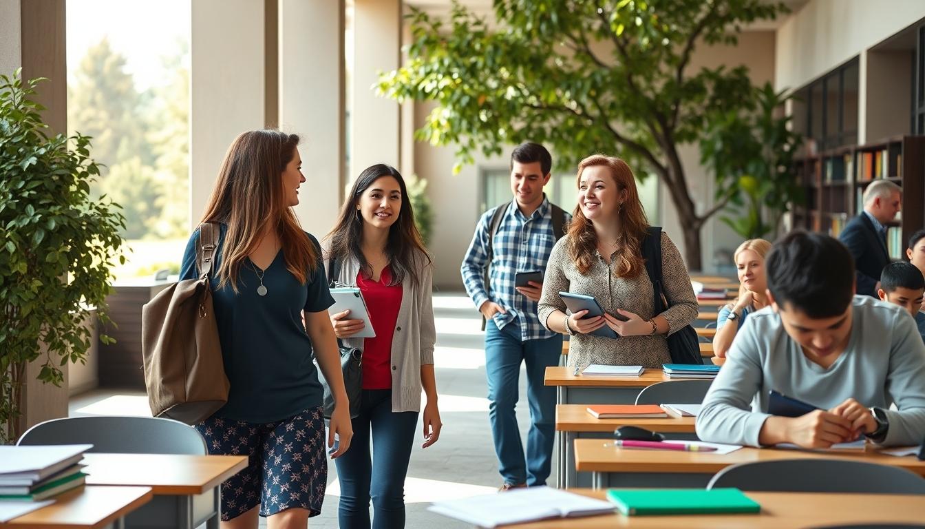 Student using online courses for flexible education