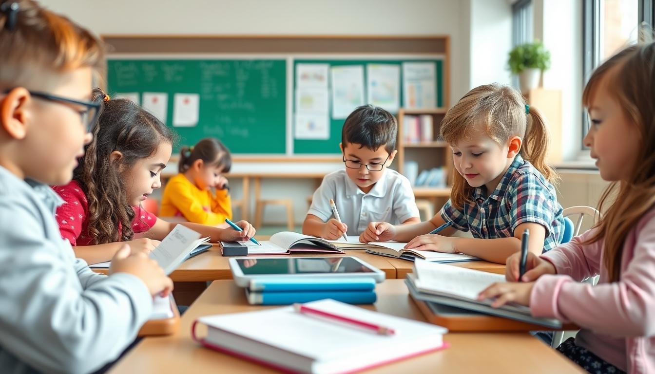 Structured study materials and learning resources on a desk